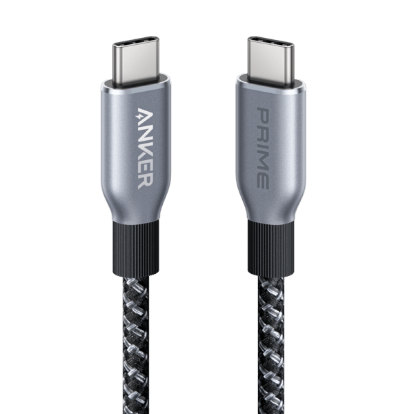 Anker - Cable USB2.0  - USB-C a USB-C - Cable de nylon trenzado reciclado - Longitud 1.8m | Ultrarresistente - Carga rápida 240W | Color negro