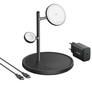 Cargador inalámbrico 3 en 1 Anker - Tecnología MagGo - Carga rápida: iPhone