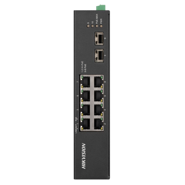 Teltonika Switch PoE No gestionable Industrial - 8 puertos Ethernet RJ45 Gigabit +2 SFP Gigabit - 8 Puertos Ethernet PoE+ 802.3af/at - Hasta 30W por Puerto PoE - Hasta 240W de Potencia PoE - Rugerizado Carcasa Aluminio