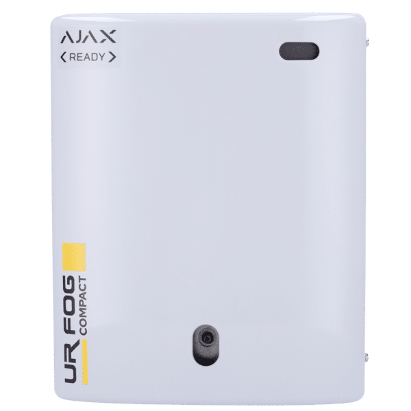 URFOG Ajax Ready - Generador de niebla gama Compact - 2 relés Ajax integrados (armado y disparo) - Hasta 390 m3 de cobertura - Reducido tamaño y peso - No deja rastro después del disparo