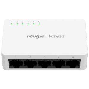 Reyee Switch Sobremesa - Carcasa Plástico - 5 puertos RJ45 - Velocidad 10/100 Mbps - Plug and Play - Tecnología ahorro de energía