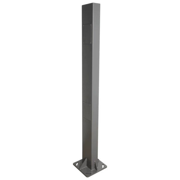 Soporte universal de pie - Apto para múltiples tipos de dispositivos - Doble acceso a instalación - Altura 2 metros - Fabricado en acero - Instalación exterior o interior