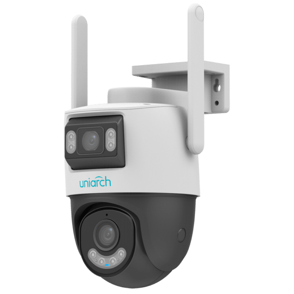 Cámara Uniarch IP 3 Megapixel WiFi 2x óptica - 1/2.8" Progressive Scan CMOS - Lente 2.8 mm (pan) 4 mm (PTZ) - IR LEDs Alcance 30 m - Wifi IEEE802.11b/g/n/ax - UMD