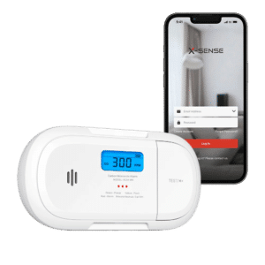 Detector de CO autónomo X-Sense - Comunicación WiFi 2.4GHz - Conexión a través de APP - Duración de la batería 1 año (reemplazable) - Indicador luminoso y alarma sonora 85 dB a 3m - Certificado EN 50291