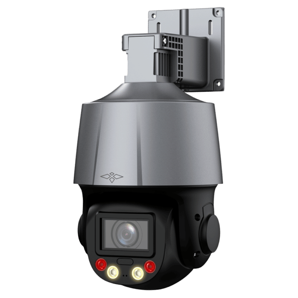 Cámara IP PTZ X-Security 4 Mpx Gama Pro - Lente varifocal 2.7~13.5 mm (zoom óptico 5x) - Dual Light  | Alcance IR 50 m | Luz blanca 30 m - IVS (Protección perimetral) | SDM 3.0 - Micrófono y altavoz | Sirena y luz disuasorias - IP66 | PoE | MicroSD