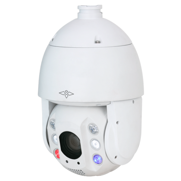 Cámara IP PTZ X-Security 4 Mpx Gama Pro - Lente varifocal 4.8~154 mm (zoom óptico 32x) -  Dual Light  | IR 150 m | Luz blanca 50 m - IVS (Protección perimetral) | SDM 4.0 - Detección de rostros | Auto Tracking | Starlight - IP66 | Audio | Alarmas | PoE+ | MicroSD