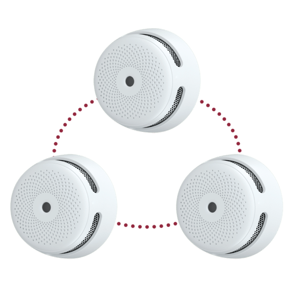 Pack de 3 mini detector de humo autónomo X-Sense - Permite conectar 24 detectores por RF 868MHz - Duración de la batería 5 años (reemplazable) - Indicador luminoso de alarma - Alarma sonora 85 dB a 3m - Certificado EN 14604
