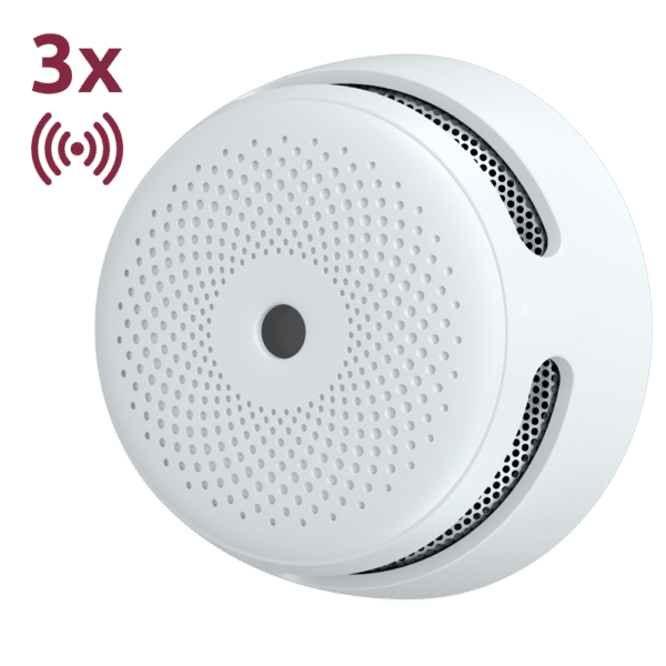 Pack de 3 mini detector de humo autónomo X-Sense - Comunicación WiFi 2.4GHz - Conexión a través de APP - Duración de la batería 1 año (reemplazable) - Alarma sonora 85 dB a 3m - Certificado EN 14604