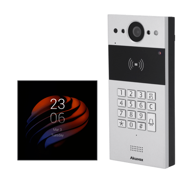 Kit de domótica y videoportero Android - IP & WiFi | Placa y monitor - Audio bidireccional | Bluetooth y ZigBee - Lector EM/MF y NFC | PoE estándar - 2 salidas de relé | Mantenimiento Cloud - Conexión de monitor y placas a través de Cloud
