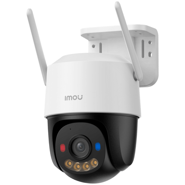 Cámara Wifi dual 3K 5 Megapixel - Movimiento y Seguimiento automático - Lente 3.6 mm / IR 30m / Led blanco - Detección de humanos - Luces de advertencia rojas y azules - Apta para exterior IP66