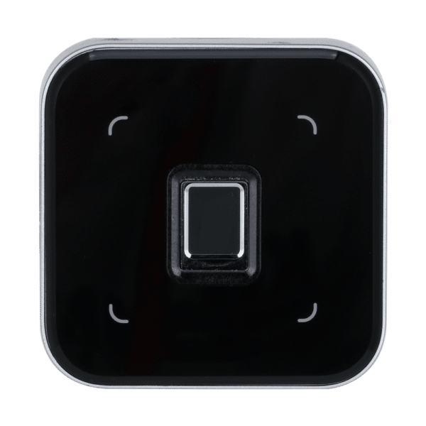 Lector de acceso - Acceso por huella y tarjeta MF - Indicador LED y acústico - RS485 - Compatible con controladoras X-Security - Apto para exterior IP65