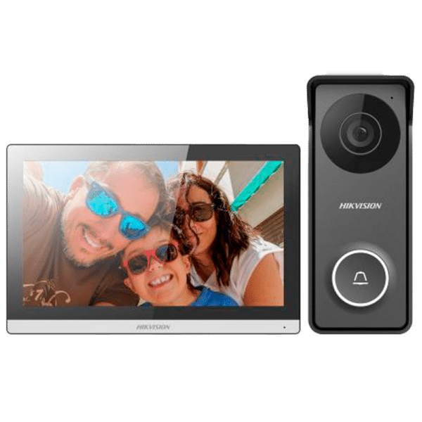 Kit de videoportero - Tecnología 4 hilos analógico & WiFi - Placa y monitor | Permite 2 monitores más - Conexión por 4 hilos - App móvil con P2P | Relés internos en monitor - Montaje sobre superficie | IP65