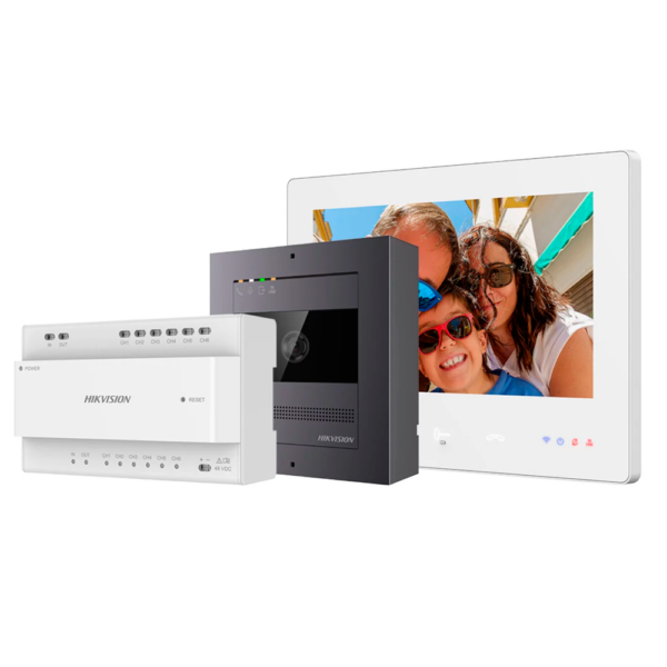 Kit de videoportero - Tecnología 2 hilos HD con WiFi - Placa y monitor | Permite 8 monitores más - Firmware de fácil configuración sin red - App móvil con P2P - Montaje sobre superficie | IP65