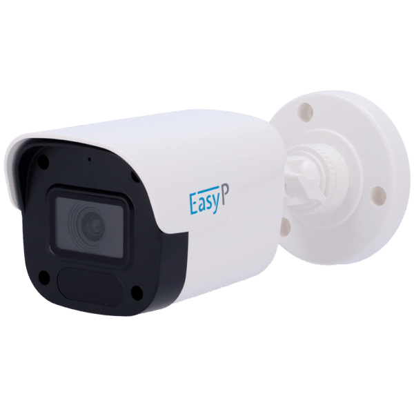 Cámara Bullet IP 2MP EASY-P - Resolución 2 Megapíxel (1920x1080) - Lente fija 2.8 mm | IR 25m - Compatibilidad total con Uniview y Hikvision - Soporta UMD y Motion Detect 2.0 - Impermeabilidad IP66 | PoE (IEEE802.3af) | P2P
