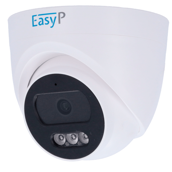 Cámara Turret IP EASY-P - Resolución 2 MP - Lente 2.8 mm | IR 25m - Compatibilidad total con Uniview y Hikvision - Soporta UMD y Motion Detect 2.0 - Impermeabilidad IP66 | PoE | P2P
