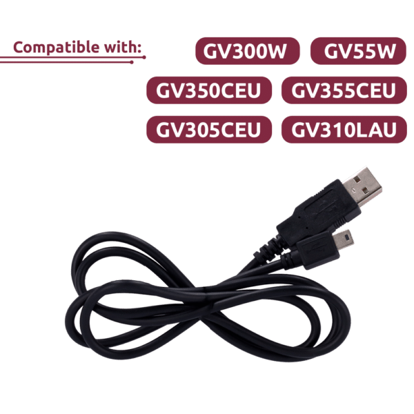Cable de datos mini USB - Compatible con GV300W/GV55W/GV355CEU/GV350CEU...