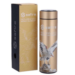 Safire - Botella - Color oro - Anillo de sellado - Acero inoxidable 304