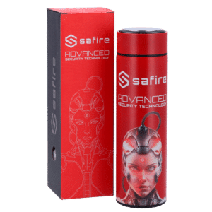 Safire - Botella - Color rojo - Anillo de sellado - Acero inoxidable 304