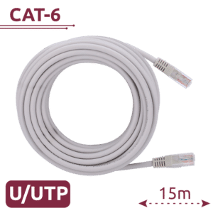 Cable UTP - Ethernet - Conectores RJ45 - Categoría 6 - 15 m - Color blanco