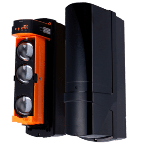 Detector de barrera por infrarrojos - Compatible con Transmitter o DoorProtect Ajax - Inalámbrico | 3 haces - Alcance máx. de detección 200 / 600 m - Doble Tamper | Salida de alarma - Alimentación a pilas