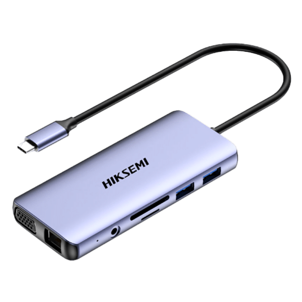 Hub USB-C 11 en 1 Hikvision - Admite carga PD 100 W - Transferencia de datos de 5 Gbps - 2xUSB A 3.0