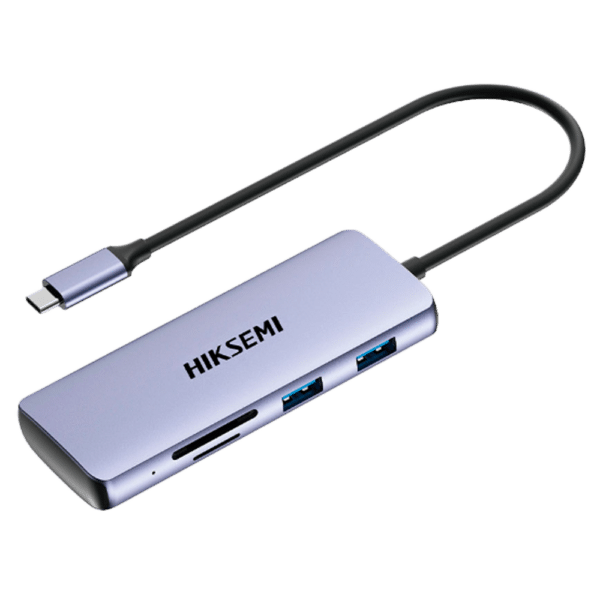 Hub USB-C 8 en 1 Hikvision - Admite carga PD 100 W - Transferencia de datos de 5 Gbps - 3 x USB A 3.0