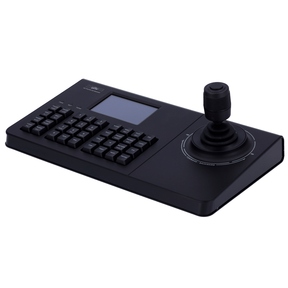 Teclado IP Uniview - Doble interfaz: directo o red - Pantalla LCD 4" - Interfaz IP/RS-232/RS-485 - Joystick 4 axis