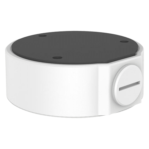 Caja de conexiones - Para cámaras domo - Apto para uso exterior - Instalación en techo o pared - Pasador de cables - Color blanco