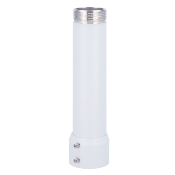 Soporte de techo - Para cámaras domo - Altura 200 mm - Apto para uso en interior y interior - Color blanco - Fabricado en aluminio