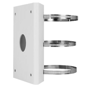 Soporte para mástiles - Para cámaras Uniview PTZ - Apto para uso exterior - Rango diámetro 67~127 mm - Color blanco - Pasador de cables