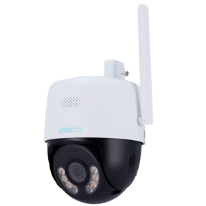 Cámara IP PTl WiFi Uniarch - 3 MP | Lente 4.0 mm | microSD 512 GB - IR 30 m | Luz blanca 10 m | DWDR - Autotracking | 20 Presets - IP67 | Wi-Fi - Mic | Altavoz | Botón de reset