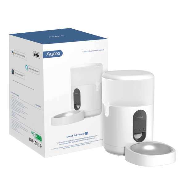 Aqara Comedero Inteligente C1 - Zigbee 3.0  / Matter over Zigbee - Requiere AQARA HUB 3.0 - Repetidor Zigbee - 4L de capacidad  - Soporta Google