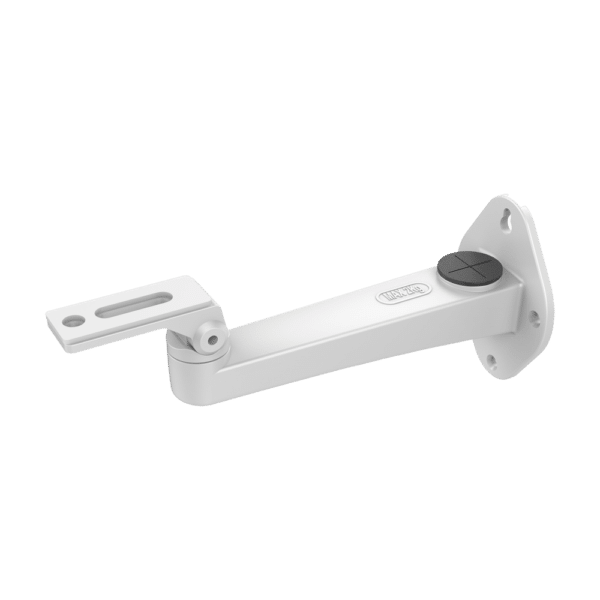 Soporte de pared - Para cámaras box y bullet - Apto para uso en exterior - Color blanco - Compatible con Hiwatch Hikvision - Pasador de cables