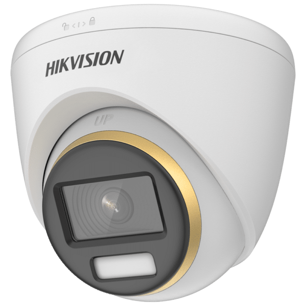Hikvision - Cámara Turret HDTVI Gama ColorVu - Resolución 3K (2960x1665) - Lente 3.6 mm | Luz blanca alcance 40 m - ColorVu: imagen a color 24 horas - Impermeable IP67