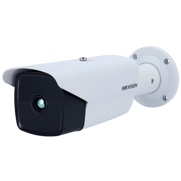 Cámara termográfica IP Hikvision Gama PRO - Sensor térmico 384x288 VOx | Lente 6.5 mm - Sensibilidad térmica ≤ 35 mK - Alarmas | Audio - PoE (IEEE802.3af) | Ranura para tarjeta MicroSD - Impermeable IP67