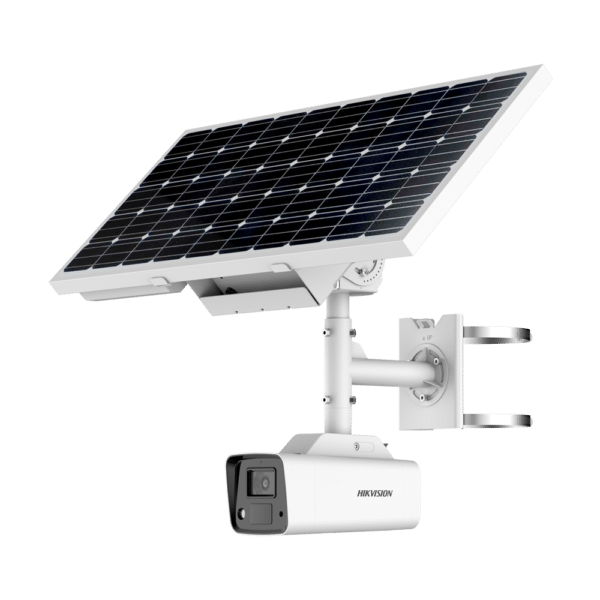 Cámara IP Solar Bullet 4G - Resolución 4 Mpx (2560x1440) - Lente 4 mm | ColorVu: imagen a color 24 horas - Incluye panel fotovoltaico para uso autónomo - 2 baterías de litio 8.4 Ah - Impermeable IP67