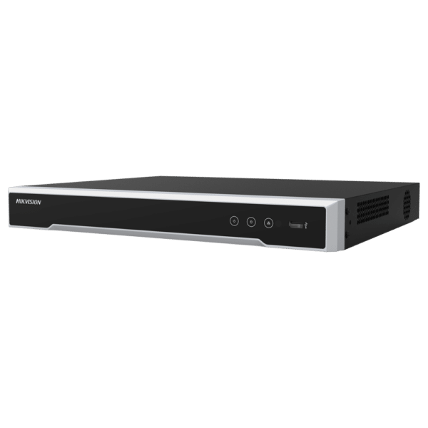 Hikvision - Gama PRO - Grabador NVR 16 CH IP PoE 200 W - Resolución máxima 32 Mpx - Ancho de banda 160 Mbps | Alarmas - Admite 2 discos duros