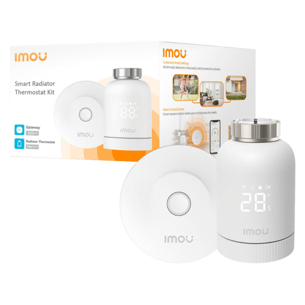 Imou Termostato de radiador inteligente - Gestiona desde la App - Zigbee 3.0 - HUB Gateway incluido - Bajo consumo - Apta para interior