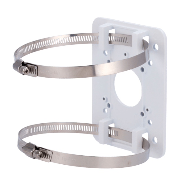 Soporte para mástiles/farolas Safire Smart - Para cámaras domo motorizadas - Rango diámetro 80~140 mm - Fabricando en ADC12 - Color blanco