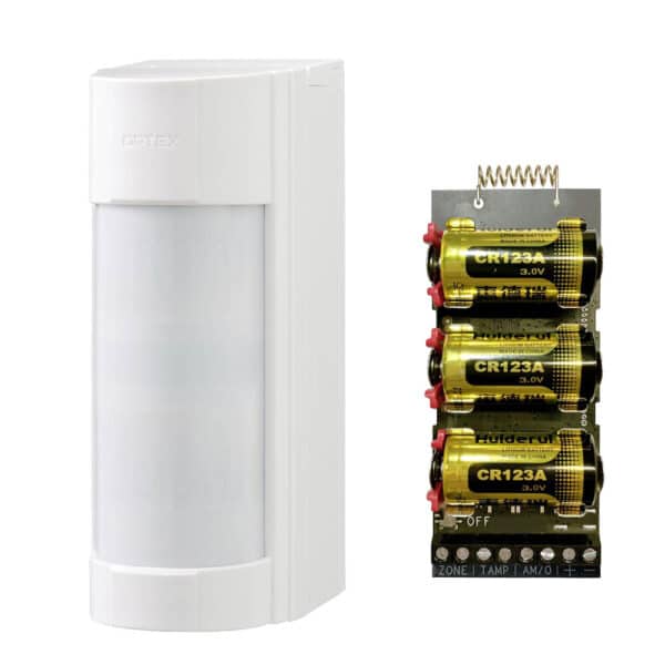 Detector de Doble PIR Antimasking Optex + Transmisor vía Radio AXPRO Hikvision