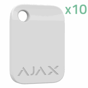 Llavero de acceso sin contacto - 10 unidades - Tecnología Mifare DESFire® - Compatible con KeyPad Plus y KeyPad TouchScreen - Máxima seguridad y rápida identificación de usuarios - Color blanco -