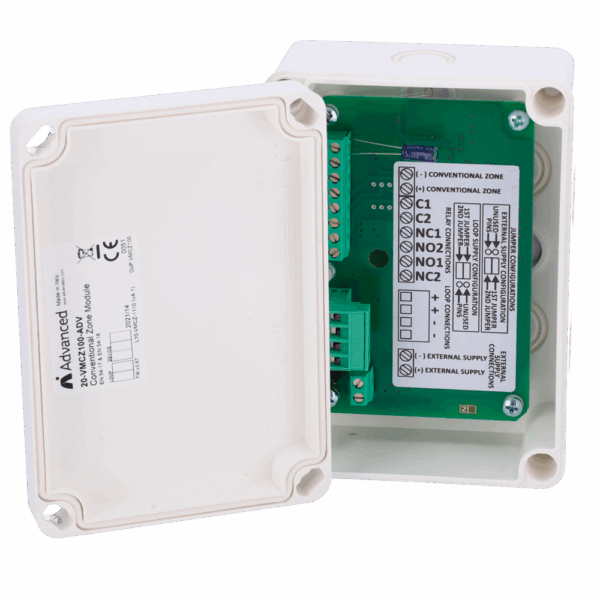 Módulo analógico Advanced - 1 zona convencional - Aislador de cortocircuito incorporado - Compatible con protocolo Argus Vega - Cable conductor hasta 2.5mm2 - Certificado EN54-17