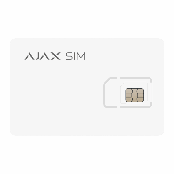 Tarjeta SIM Ajax - GlobalSIM Multioperador - 2G/3G/4G (LTE) - Tarifa plana de datos - Compatible únicamente con paneles Ajax Hub - Selección automática de la red más potente