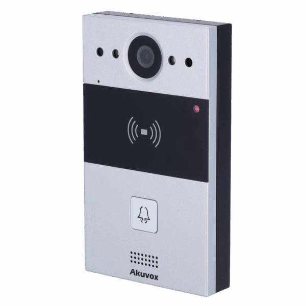 Videoportero 2 hilos en superficie - Cámara 2 Mpx | Audio bidireccional - Apertura con tarjeta EM/MF y NFC | 1 relé - SIP estándar - Mantenimiento Cloud - Conexión de monitor y placas a través de Cloud