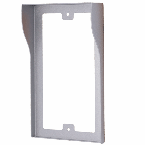 Cubierta para videoportero - Específica para Akuvox AK-R20A - Medidas: 192 (Al) x 123 (An) x 30 (Fo) mm - Fabricada en acero galvanizado - Visera para lluvia - Montaje encastrado