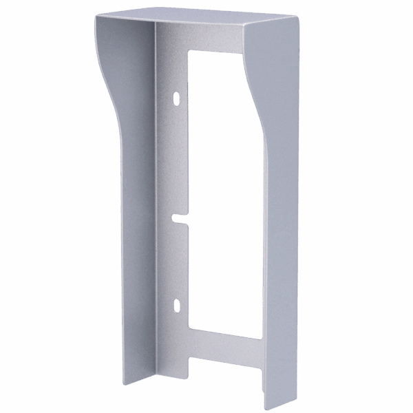 Cubierta para videoportero - Específica para Akuvox AK-R20B(K)-xB - Medidas: 193 (Al) x 87 (An) x 50 (Fo) mm - Fabricada en acero galvanizado - Visera para lluvia - Montaje en superficie