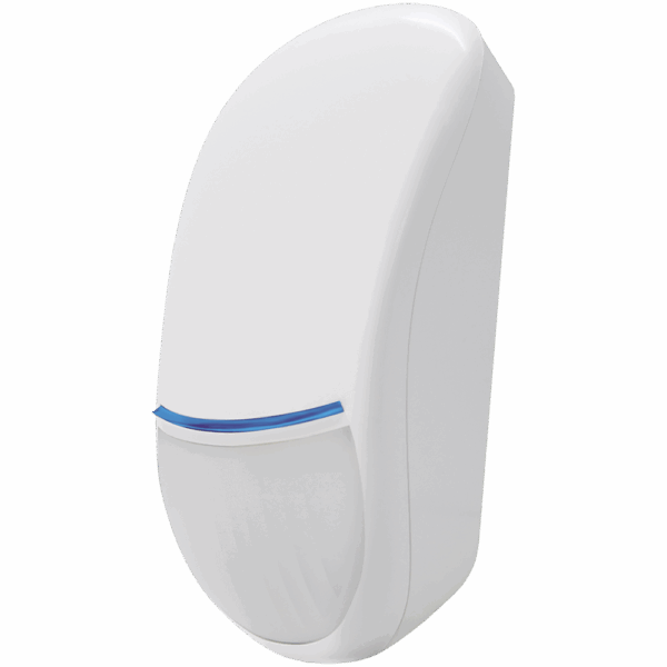 Detector PIR doble tecnología - Certificado Grado 2 - Antimascotas - Cableado - Rango de detección 15 m - Apto para uso en interior