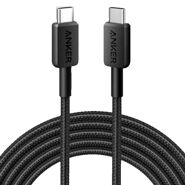Anker - Cable USB2.0  - USB-C a USB-C - Cable de nylon trenzado - Longitud 1.8m - Carga rápida 60W | Color negro