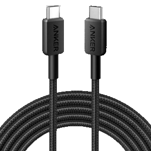 Anker - Cable USB2.0  - USB-C a USB-C - Cable de nylon trenzado - Longitud 0.9m - Carga rápida 60W | Color negro