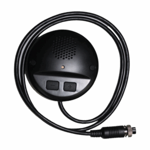 Hikvision - Interfono con micrófono y altavoz integrados - Para DVR Hikvision embarcados - Audio bidireccional full duplex - Botón para ajuste de volumen